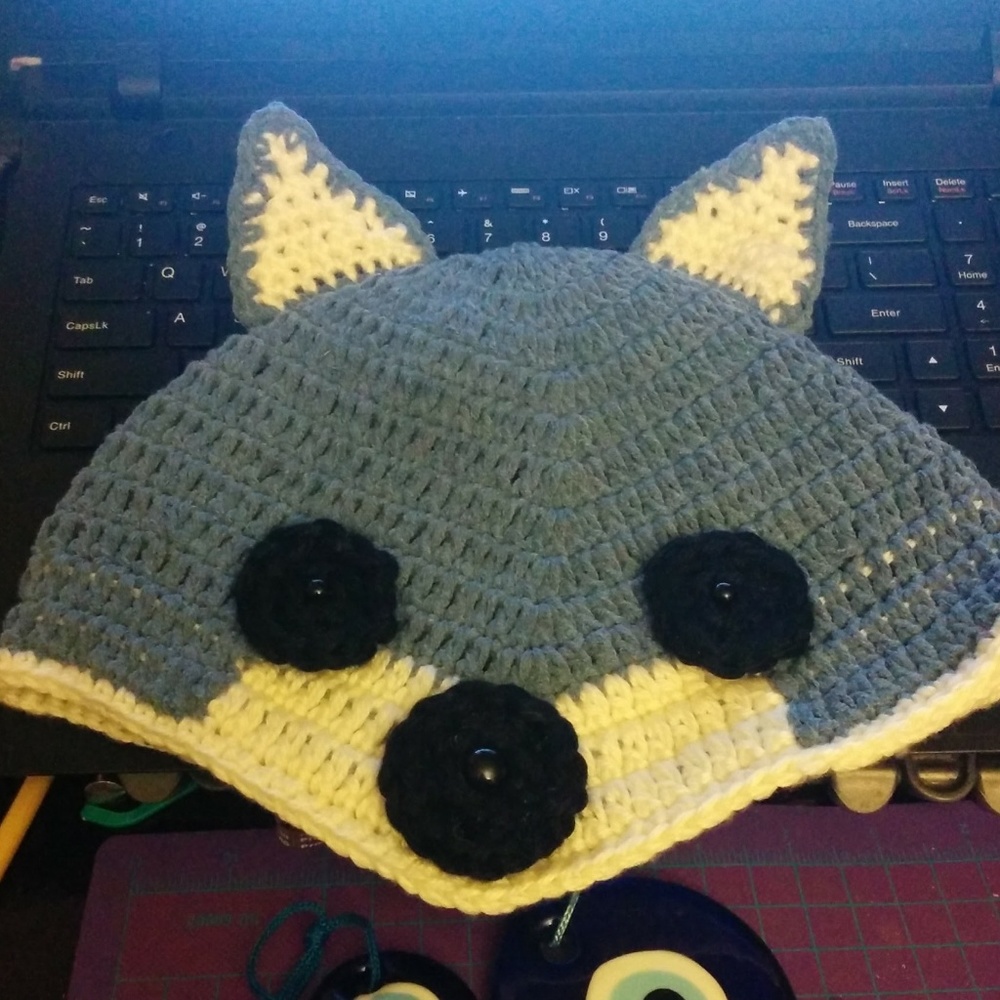 Gray Fox hat for kids, Halloween Hat